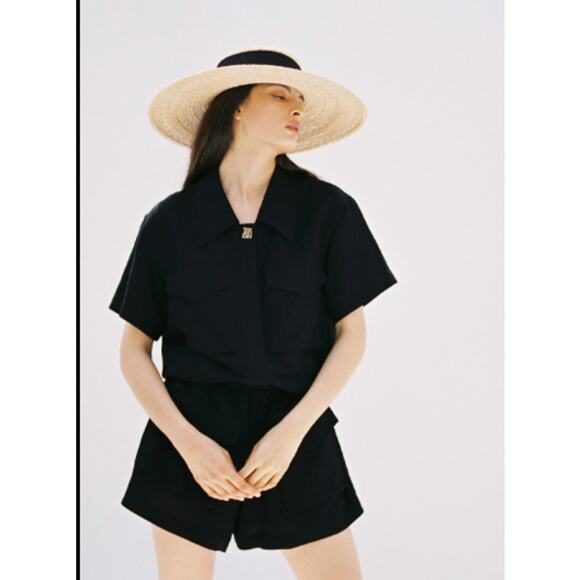 NWOT The Ashlynn MARY Safari Playsuit Black M/L - Picture 3 of 16